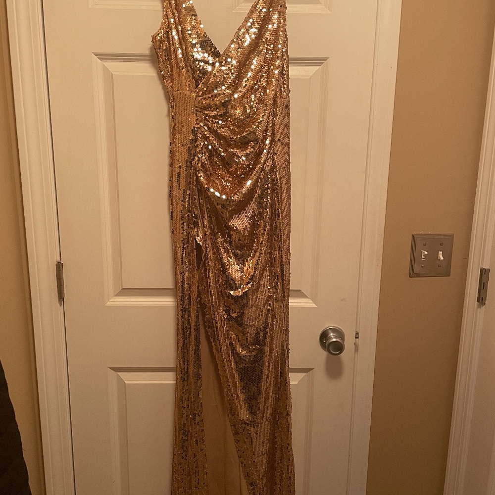 Rose gold sequence dress